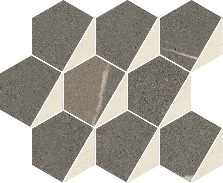 Плитка Италон Metropolis Mosaico Hexagon Warm Nat 25.4x31 620110000160