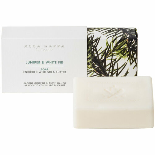 Мыло туалетное твердое Acca Kappa Juniper & White Fir Soap, 150 гр