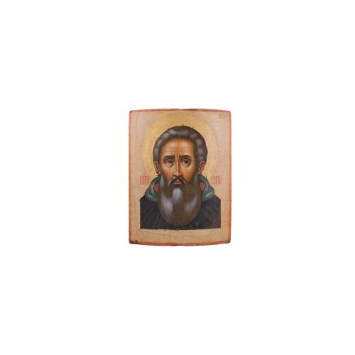 Икона живописная Прп. Сергий Радонежский 24х32 копия 17 века #137489 икона живописная св николай копия 16 века 168975
