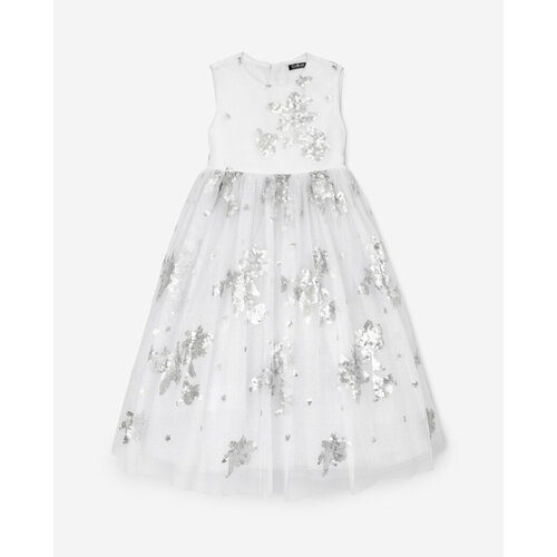 фото Платье gulliver, размер 128, белый