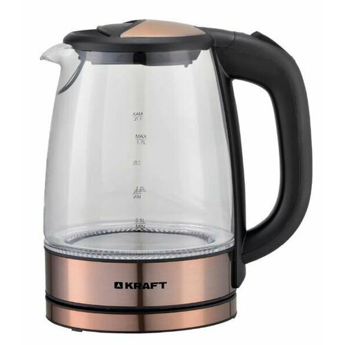 Чайник Kraft KF-KC1707BZ нерж бронза стекло 2200Вт 17л 239000₽
