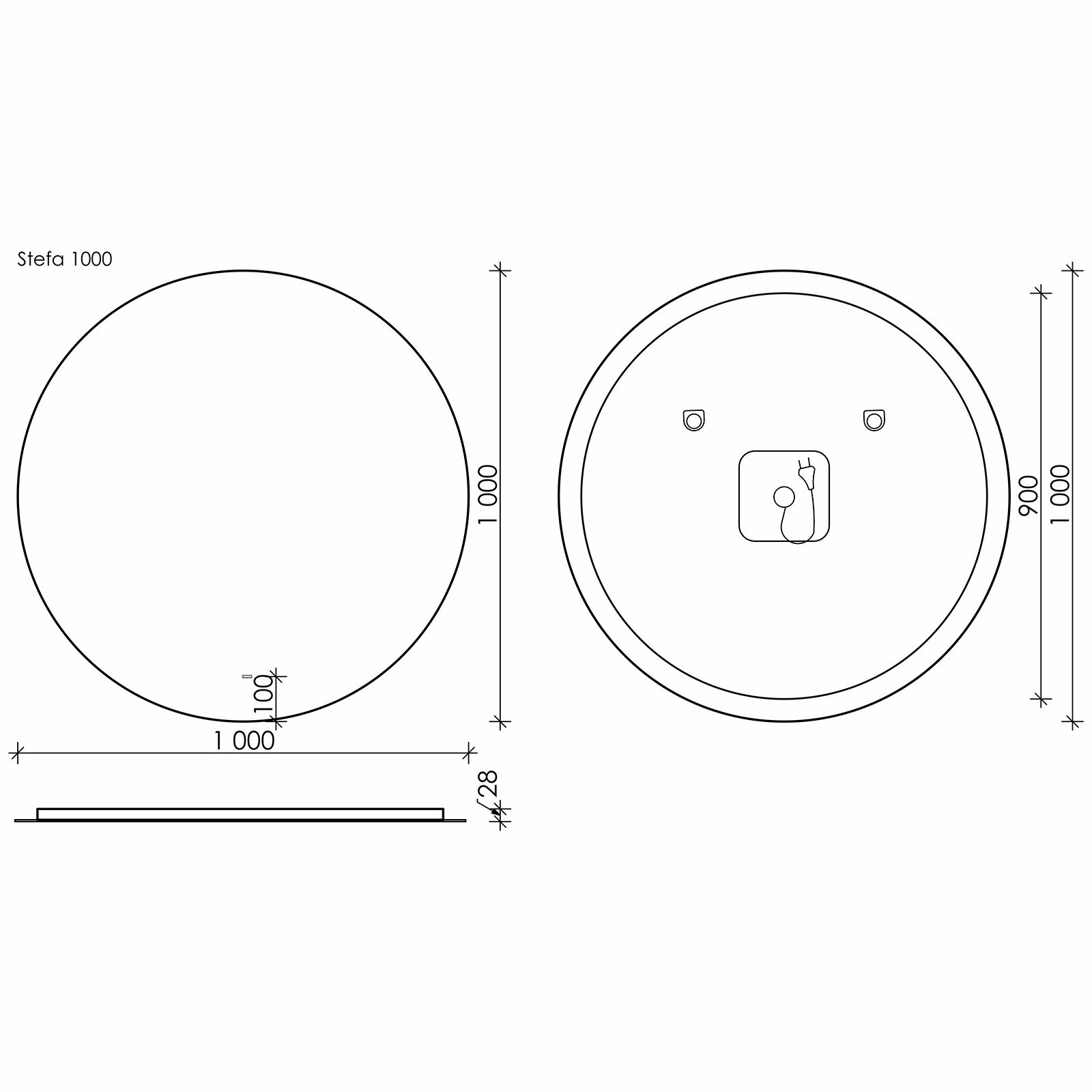 Зеркало SANCOS Sfera 100 с подсветкой SF1000 - фотография № 3