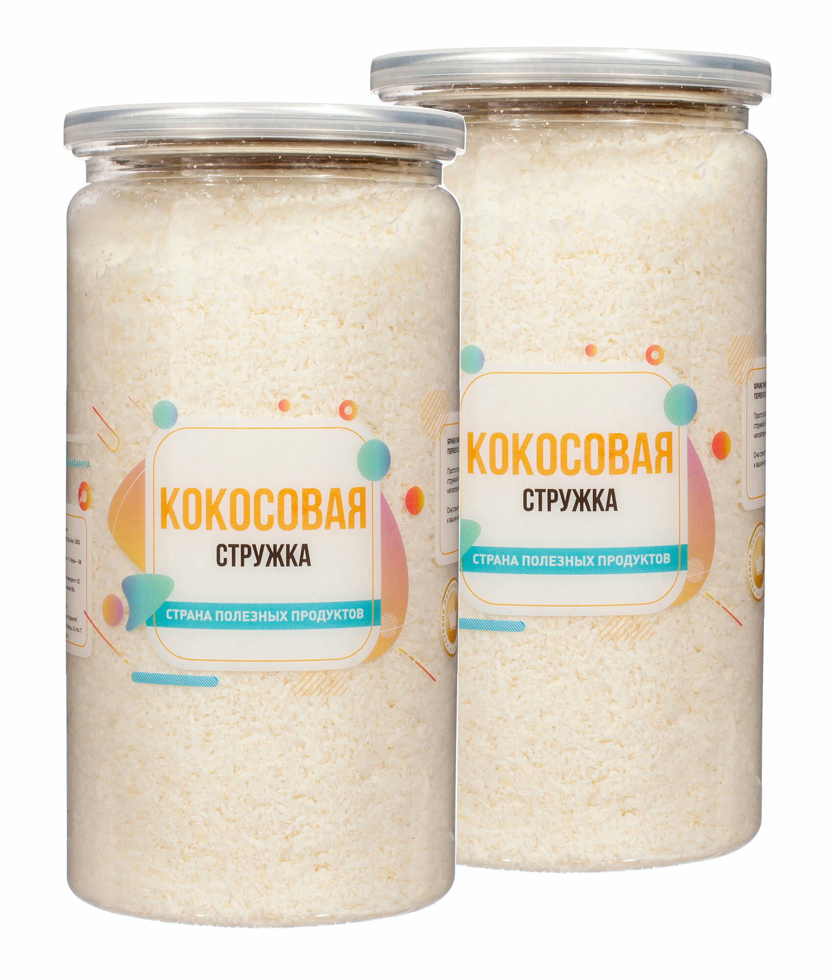 Кокосовая стружка 800 гр (2 банки по 400 гр), Страна Полезных Продуктов