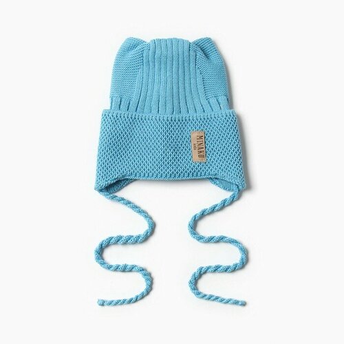 фото Шапка minaku, размер 42/44, голубой