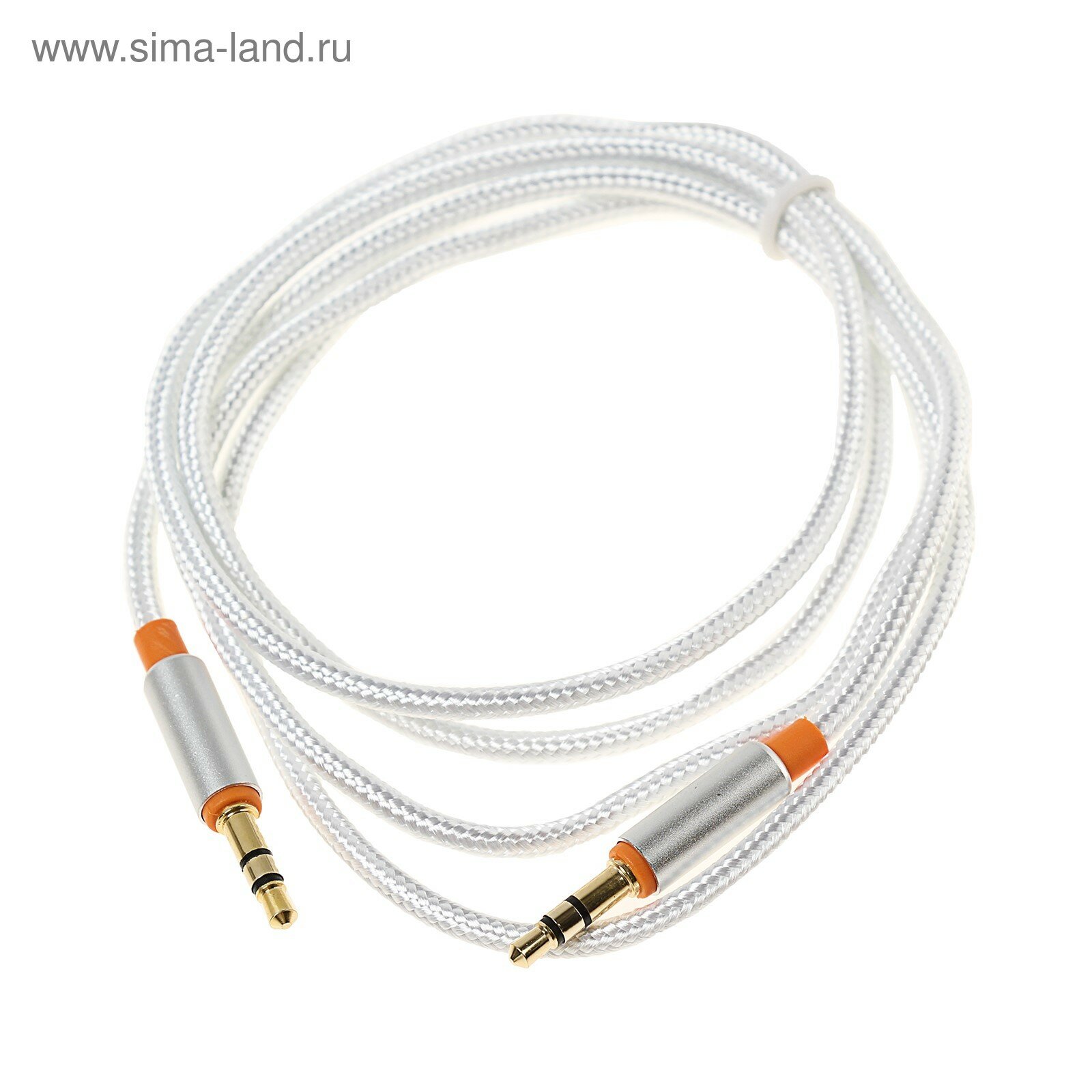 Кабель аудио AUX JACK01-03, Jack 3.5 мм(m)-Jack 3.5 мм(m), 1.2 м, белый