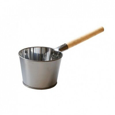 Ковш банный нержавейка 25л с деревянной ручкой