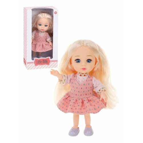 Кукла в розовом платье, 15 см, для девочки