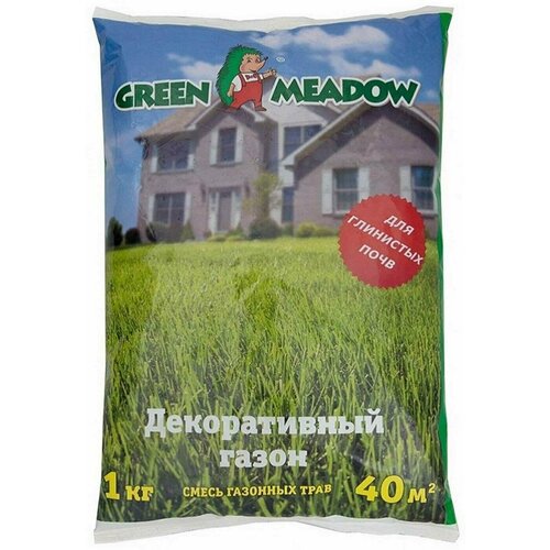 Семена Green Meadow Декоративный газон для глинистых почв 1кг 3 шт