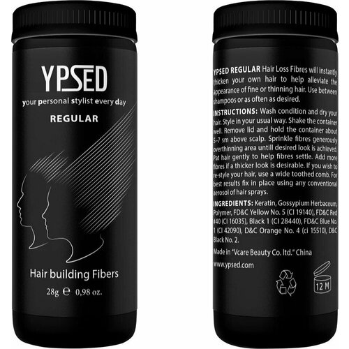 Ypsed / Камуфляж для волос Ypsed Regular Dark brown 28г 3 шт несмываемый уход ypsed загуститель волос ypsed regular dark сhocolate brown темно коричневый шоколадный