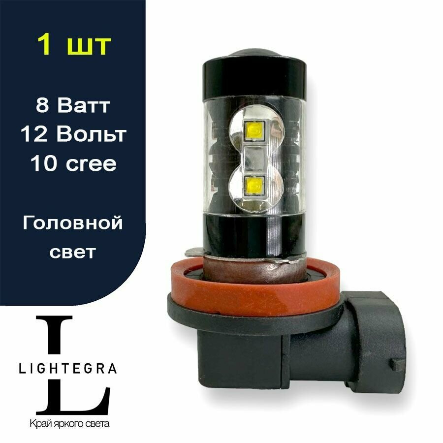 Светодиодная автомобильная лампа H11 - 10 CREE (1 лампа)