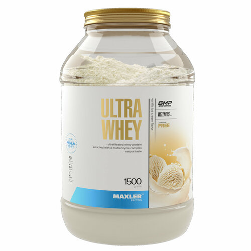 Сывороточный протеин MAXLER Ultra Whey 1500 г, Ванильное Мороженое maxler ultra whey 750 гр ванильное мороженое