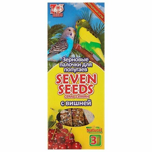 Палочки Seven Seeds для попугаев с вишней, 3 шт, 90 г (комплект из 12 шт)