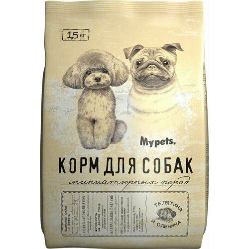 Сухой корм для собак MyPets с телятиной и олениной 1.5кг х 3шт