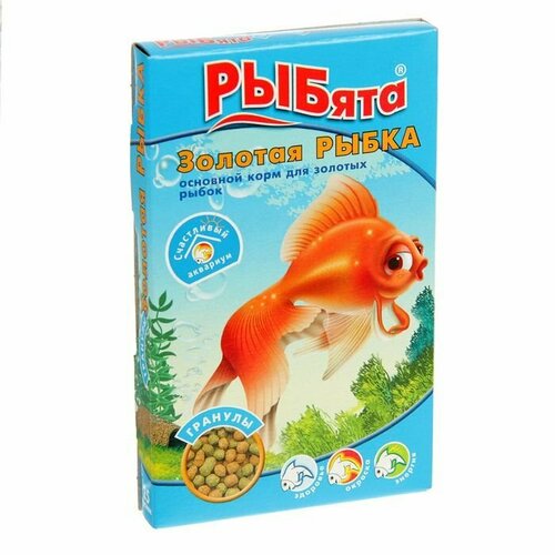 Корм "РЫБята Золотая рыбка" (+ сюрприз) для золотых рыб, гранулы, 25 г (комплект из 14 шт)