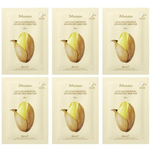Маска JMsolution Lacto Saccharomyces Golden Rice Mask Plus работает на питание и выравнивание тона, улучшение текстуры кожи. Средство смягчает, разглаживает, повышает эластичность и упругость. Тканевая основа, щедро пропитанная эссенцией, плотно прилегает к коже, транспортируя компоненты, которые глубоко увлажняют и укрепляют влагоудерживающий барьер, предотвращая появление сухости и шелушения. Маска восполняет недостаток влаги, смягчает огрубевшие участки кожи, придаёт естественное сияние и поддерживает гладкий рельеф. В составе содержатся ферменты лактобактерий, которые нормализуют микробиом кожи, улучшают структуру коллагена, за счёт чего замедляют возрастные изменения, регулируют выработку меланина, выравнивая тон и препятствуя появлению пигментации. В комплекте 6 шт