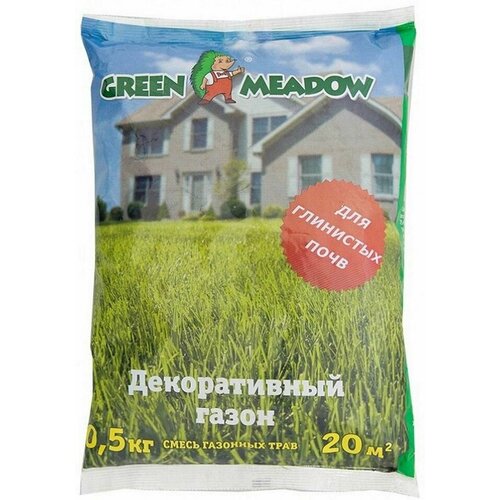 Семена Green Meadow Декоративный газон для глинистых почв 500г х1шт газон green meadow powerseed быстрый ремонт 5 кг