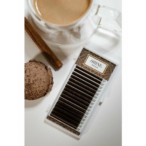 Ресницы темно-коричневые эльшайн BROWN M 0,07 11мм