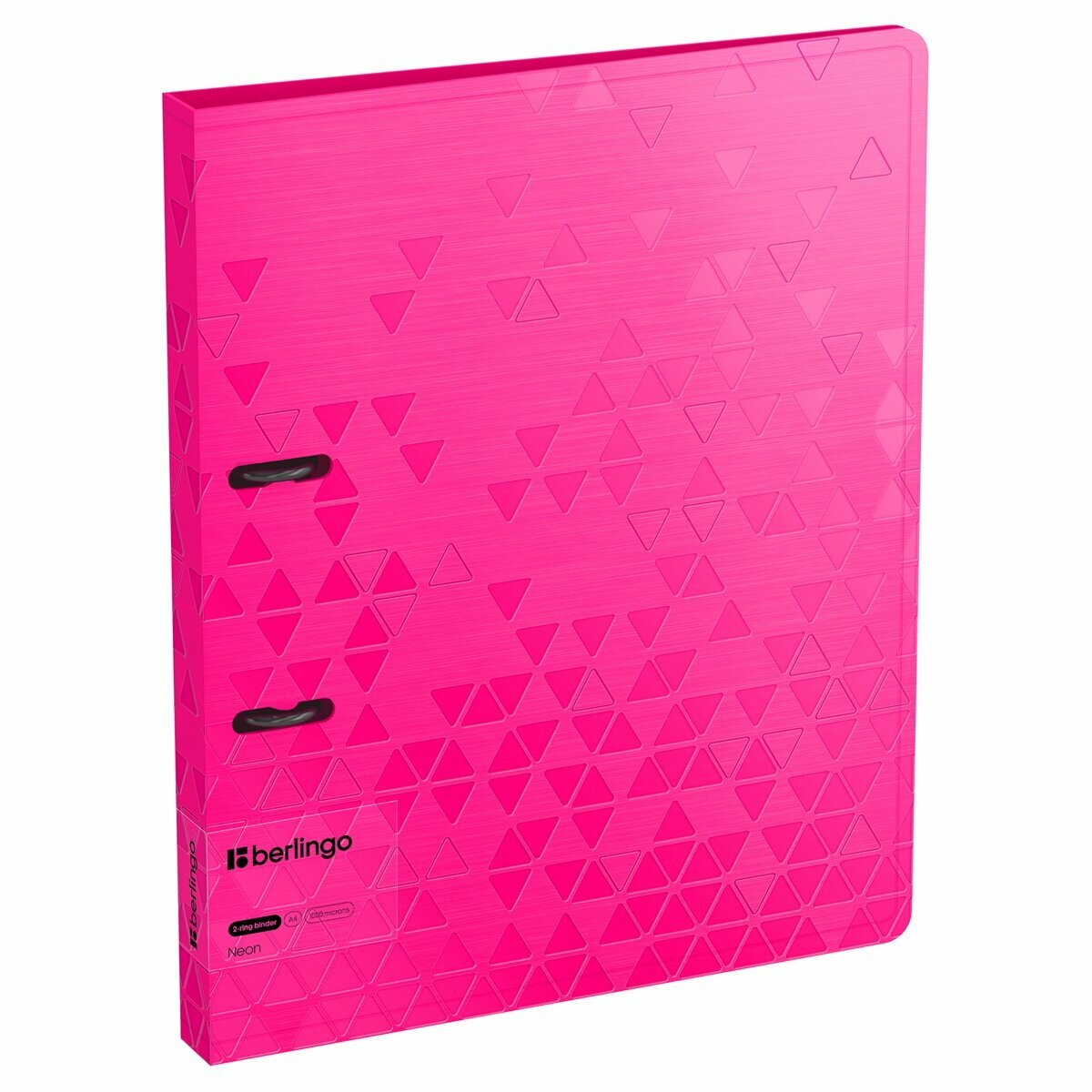 Папка Berlingo "Neon", 24 мм, 1000 мкм, розовая, на 2 D-кольцах, с внутренним карманом (RB4_2D391)