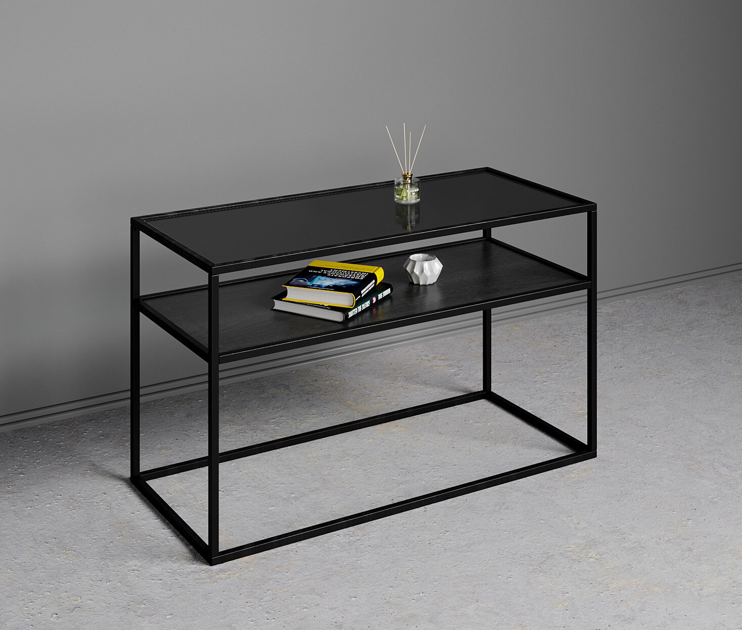 Журнальный стол METALDESIGN MD 7012.01/01.01, 100х60х60 см, черный