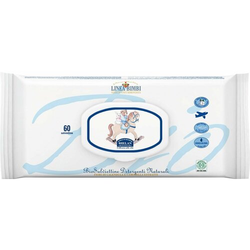 Helan Влажные салфетки Helan Linea Bimbi детские органические 60шт 2 уп 4197₽