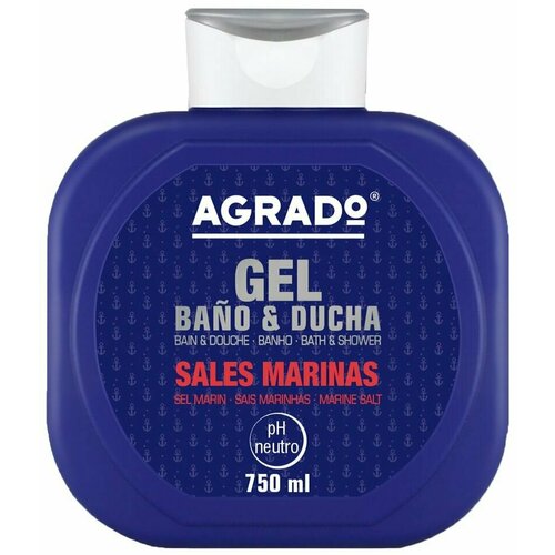 Гель для душа Agrado Marine Salts 750мл agrado парфюмированный гель для душа и пена для ванны 2в1 marine salts увлажняющий