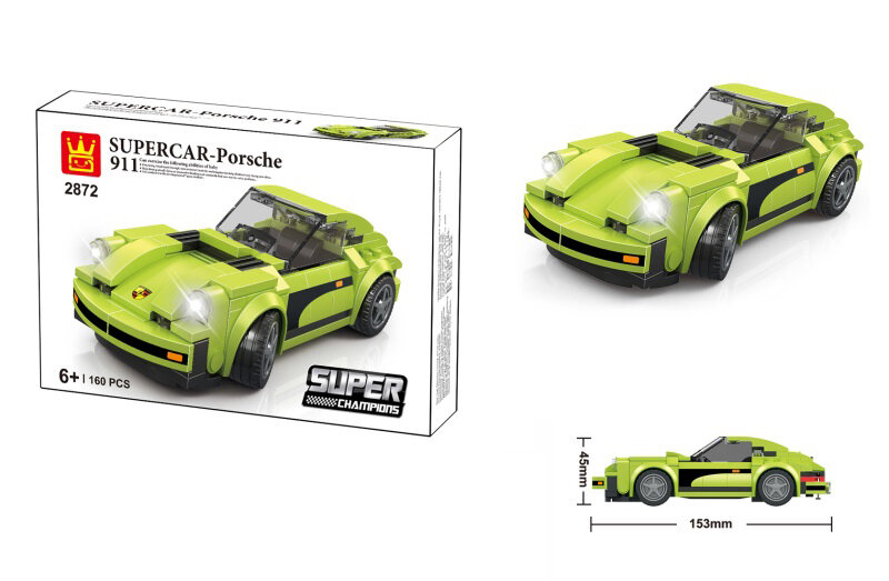 Конструктор Wange Суперкар спортивный автомобиль зеленый, легосовместимый, 161 деталь