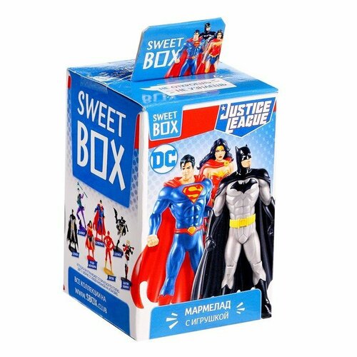 Игрушка Justice League + Мармелад Sweet Box 10 г (комплект из 5 шт)