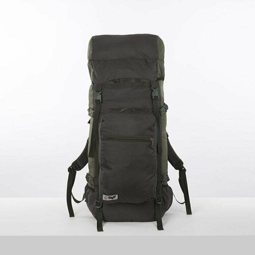 фото Рюкзак туристический, 80 л, отдел на шнурке, наружный карман, 2 боковых кармана, цвет олива taif
