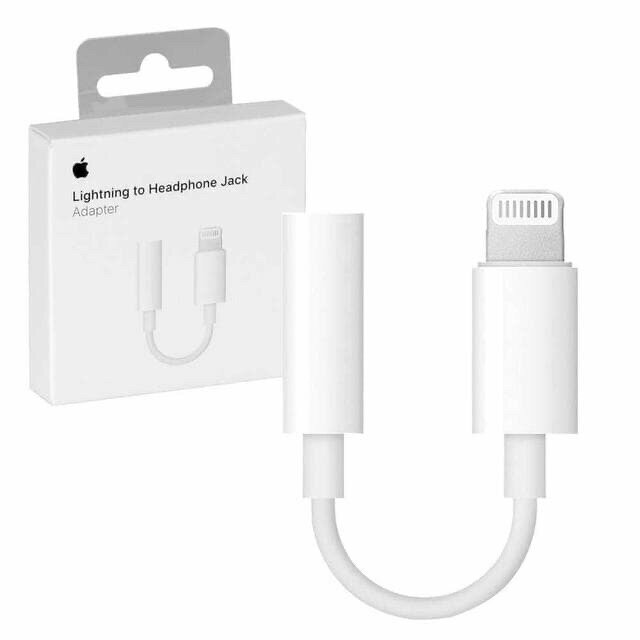 Переходник для наушников для Apple Iphone и Ipad / адаптер для айфона Lightning на Aux 3,5 mini jack, белый