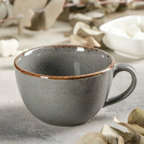 Чашка чайная Dark Grey, 340 мл, цвет тёмно-серый (комплект из 2 шт)