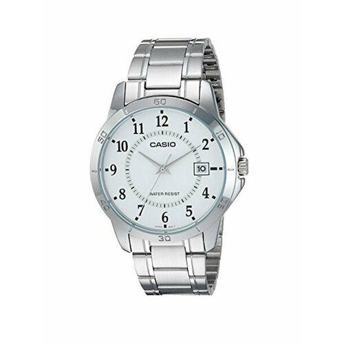 фото Наручные часы casio часы casio mtp-v004d-7b, белый, серебряный