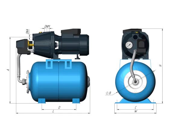 насосная станция Unipump Auto JEТ 100 S-50 - фото №4