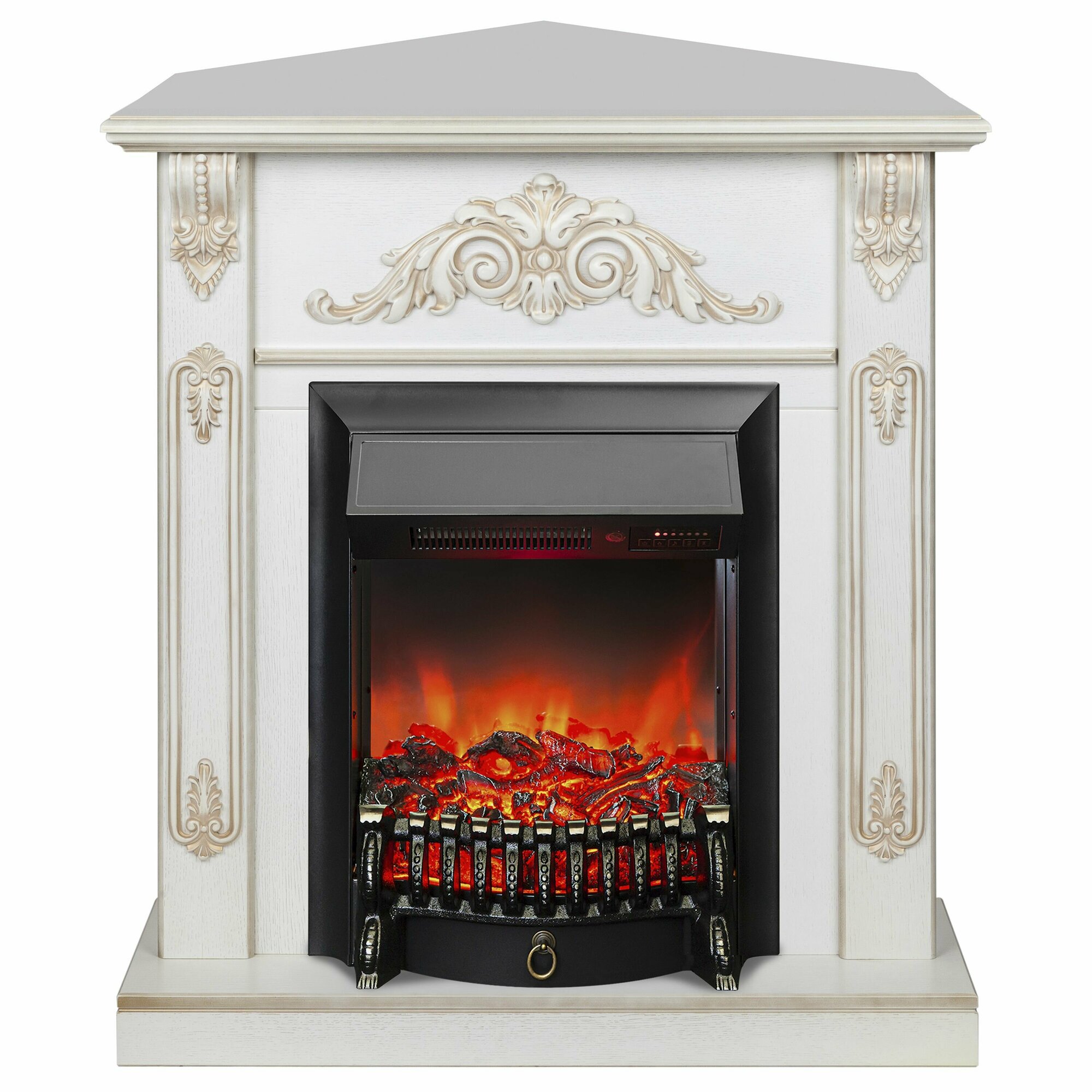 Электрокамин RealFlame ANITA CORNER STD/EUG WT-519G с очагом Fobos Lux Black LT RC