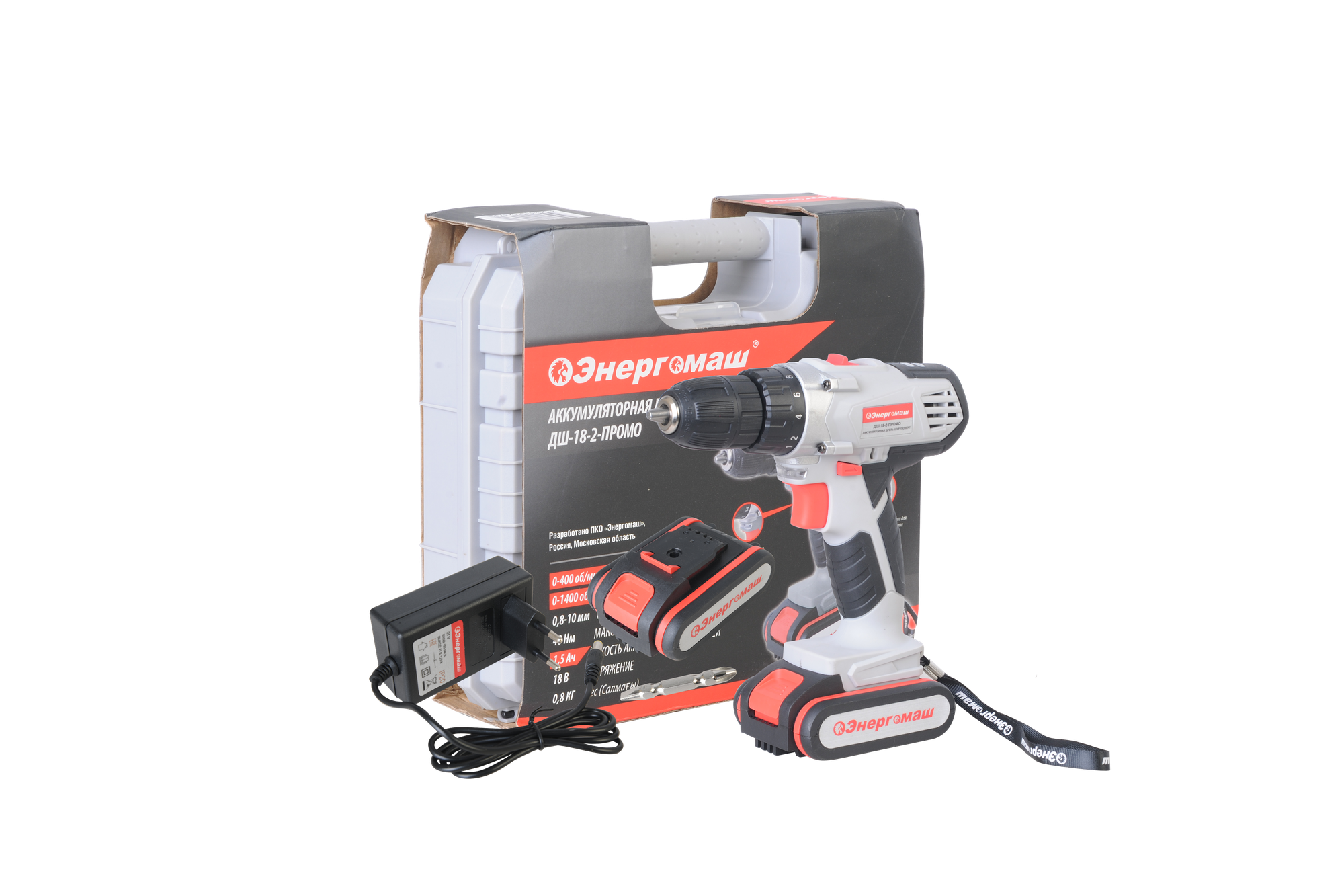 фото Аккумуляторный шуруповерт Энергомаш ДШ-18-2К-ПРОМО