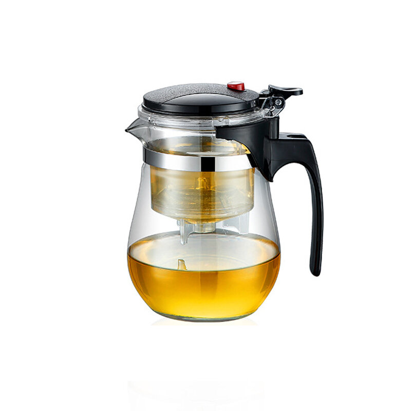 Чайник заварочный GET&JOY Гунфу стекло/пластик 500мл чёрный