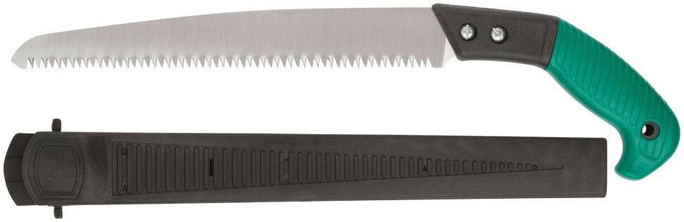 FIT Ножовка садовая с ножнами, крупный зуб 5 TPI, 3D заточка, 300 мм ( 40595 )