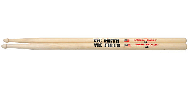 Барабанные палочки 5B из ореха с деревянным наконечником Vic Firth 5B