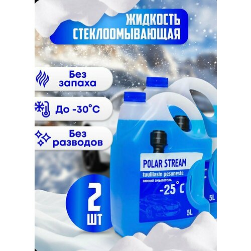 Жидкость стеклоомывателя зимняя Polar Stream-25 незамерзающая 2шт