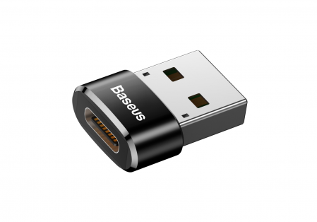 Переходник BASEUS Male OTG, USB - Type-C, 5А, черный