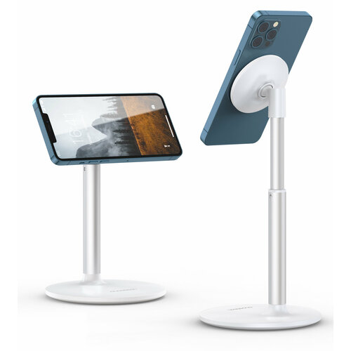 Магнитный настольный держатель Choetech для iPhone 12 / 13 / 14 серии, цвет белый (H048)