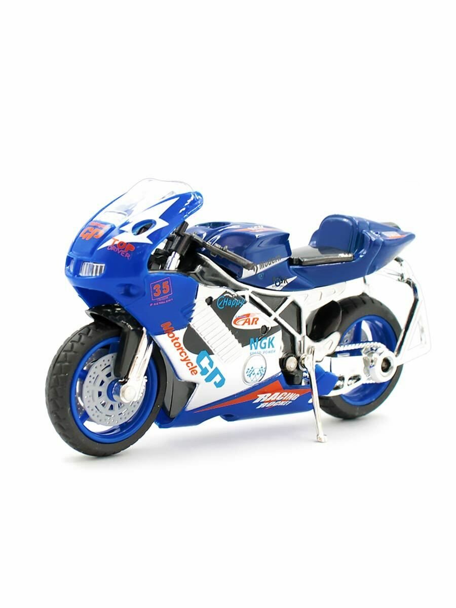 Модель Мотоцикл Спортбайк 11,5 см синий (звук) 532116-R