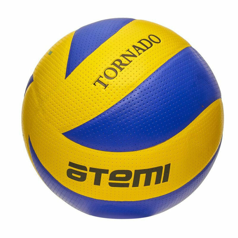 Мяч волейбольный Atemi TORNADO, синтетическая кожа PVC, желт-син,00000098124, 1872096