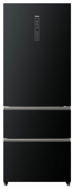 Многокамерный холодильник Haier A3FE 742 CGBJRU черное стекло
