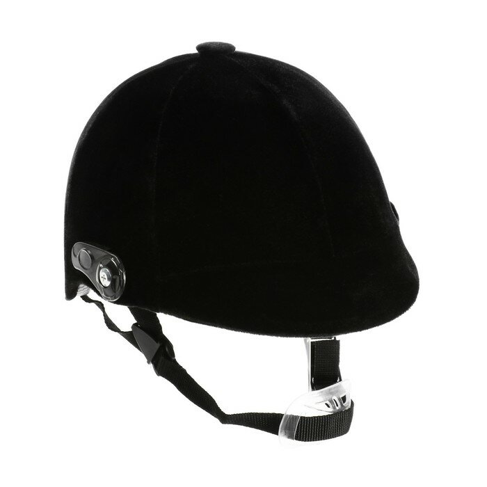 Шлем для верховой езды, бархат, одноразмерный, мягкий подклад, черный