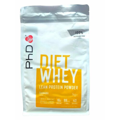 фото Протеин для вегетарианцев phd nutrition diet whey lean protein powder 1000 г, банан