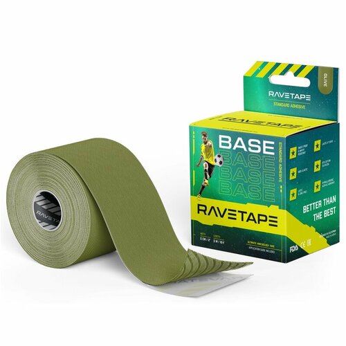 фото Кинезиотейп ravetape base 5×5 green rvtb-grn-55