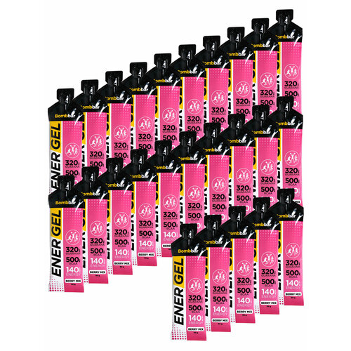 Bombbar, Энергетический гель Ener Gel, 25х60г (Ягодный микс)