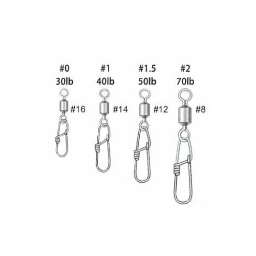 jespa застёжка good snap 541 2 70lb Jespa, Вертлюжок с застёжкой Good Snap №543, №0, 30Lb