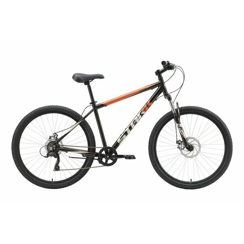 фото Горный велосипед stark respect 27.1 d microshift (2023) 18" черно-оранжево-серый (165-182 см)