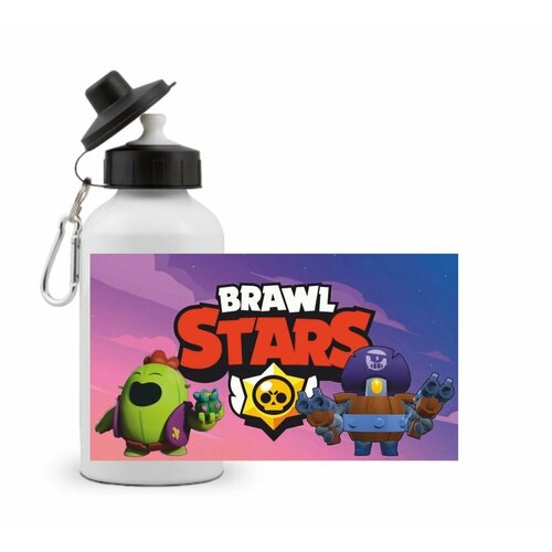 фото Спортивная бутылка бравл старс, brawl stars №39 деррил vs спайк mewni-shop